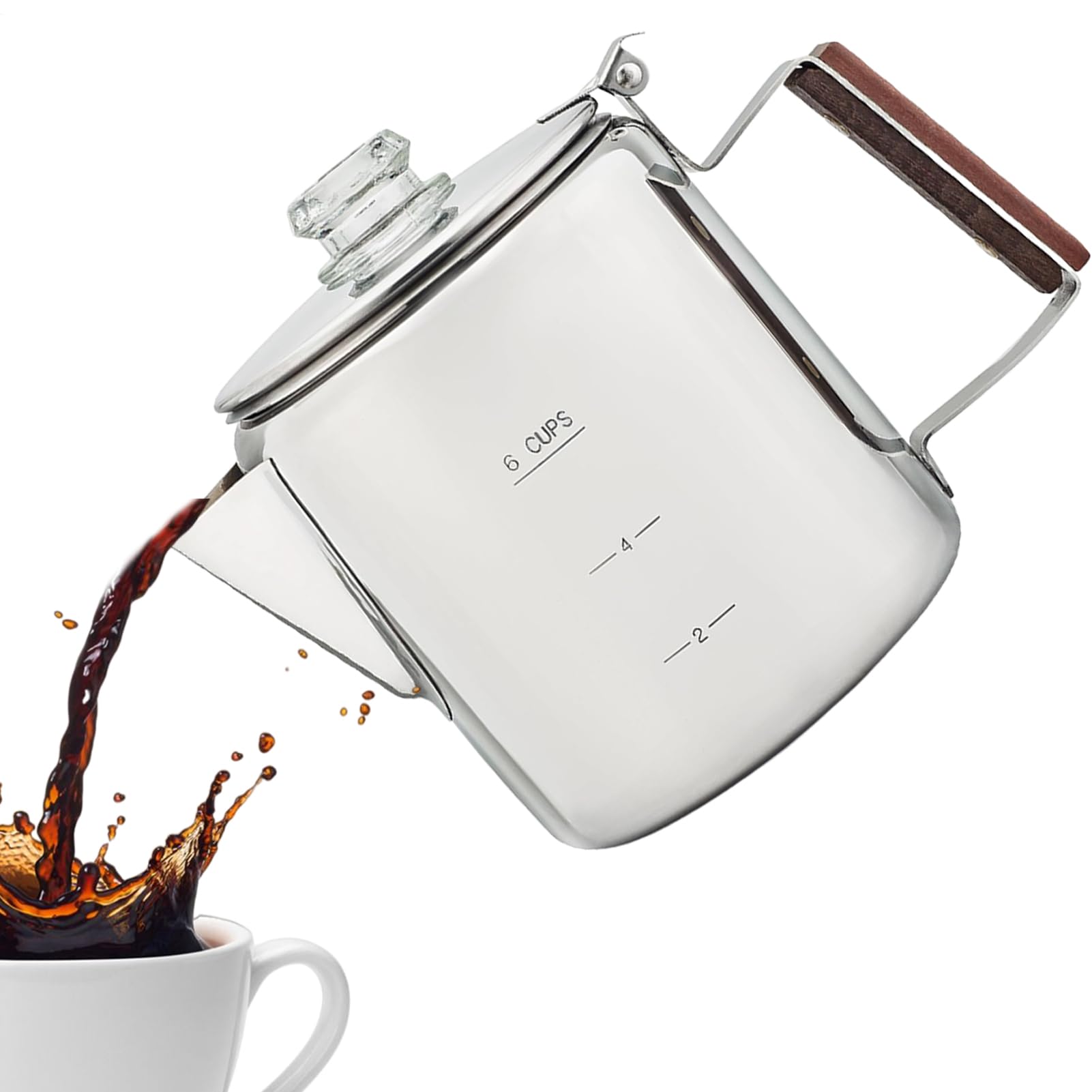 Coffee Pot,Coffee Maker Percolator - Stainless Steel Compact Machine for Commercial Camp RV Family Friends Gathering