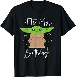 Star Wars The Mandalorian Grogu It's My Birthday Party T-Shirt
