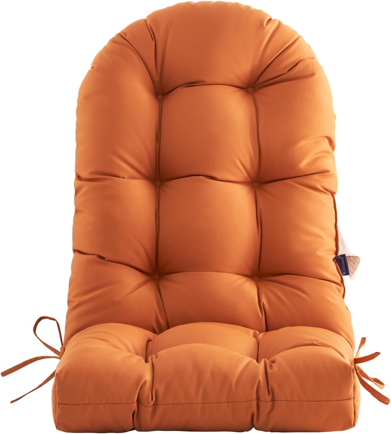 BLISSWALK Outdoor Patio Chair Cushion for Adirondack, High Back Tufted Rocking Chair, Seat Cushion 48"x21"x4" Inch, Sunscreen and Fade-Resistant,Orange