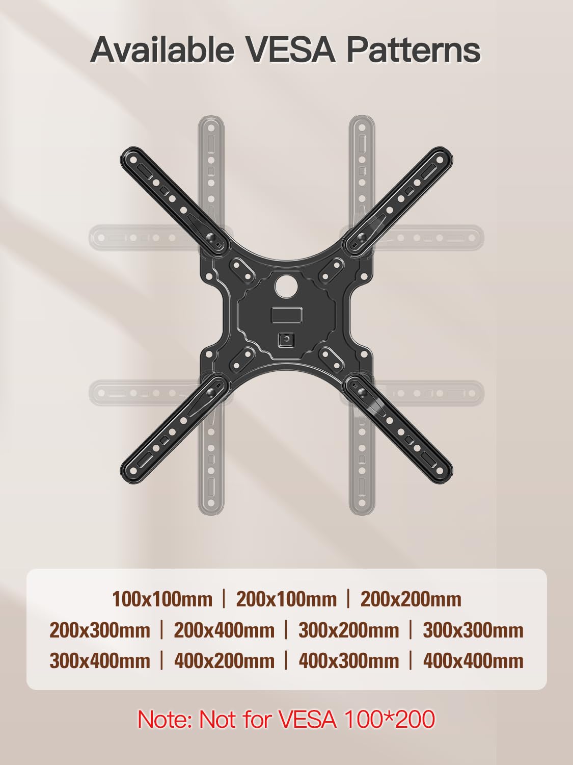 ELIVED Full Motion TV Wall Mount for 26-60" TVs, Max VESA 400x400, 77 lbs. — Amazon image 9