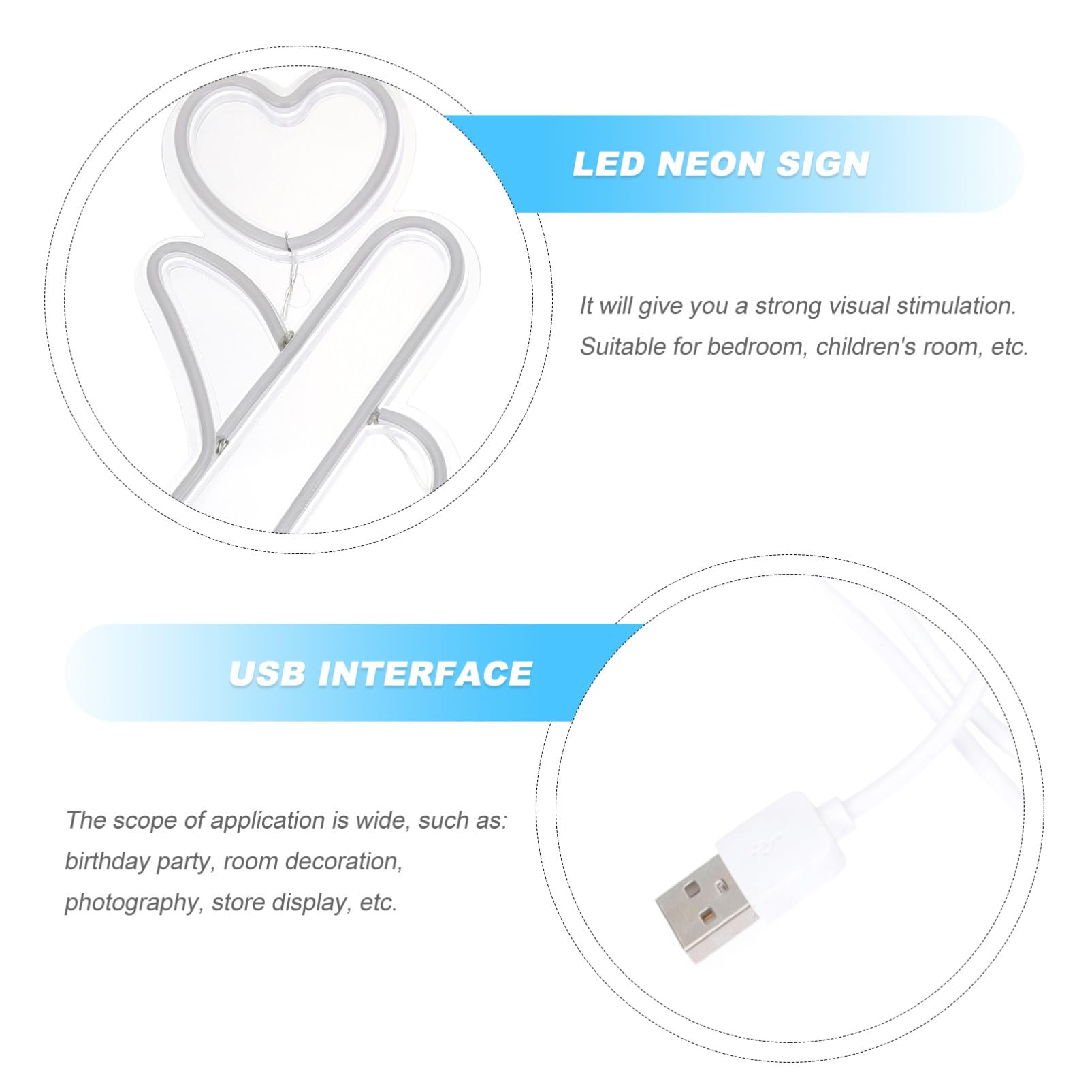 EXCEART Letrero LED Decorativo de Acrílico Luz para Colgar en Pared, Diseño de Mano, Adecuado para Decoración de Dormitorio y Ambiente Cálido