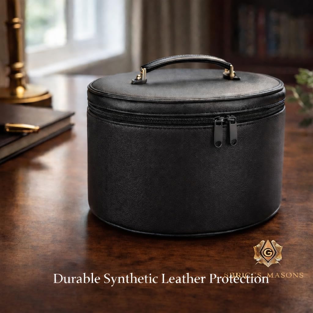 Bricks Masons Shriners Fez Case - Black Synthetic Leather
