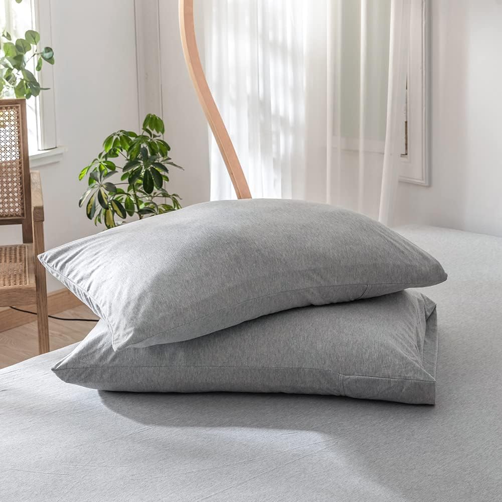 Extra Soft Jersey Knit Pillow Cases, Standard Size with