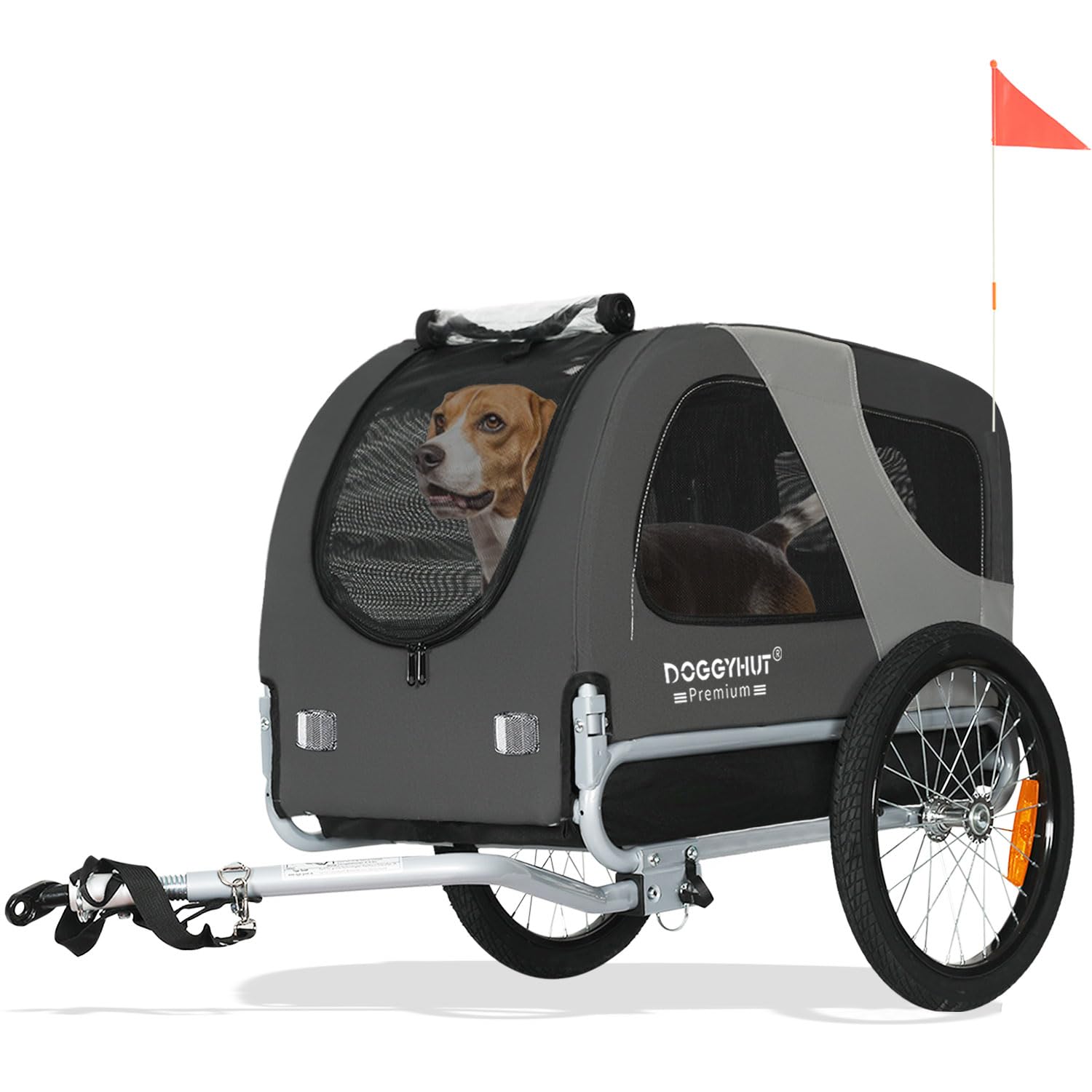 DOGGYHUT® MEDIUM - Rimorchio pieghevole per cani fino a 23 kg
