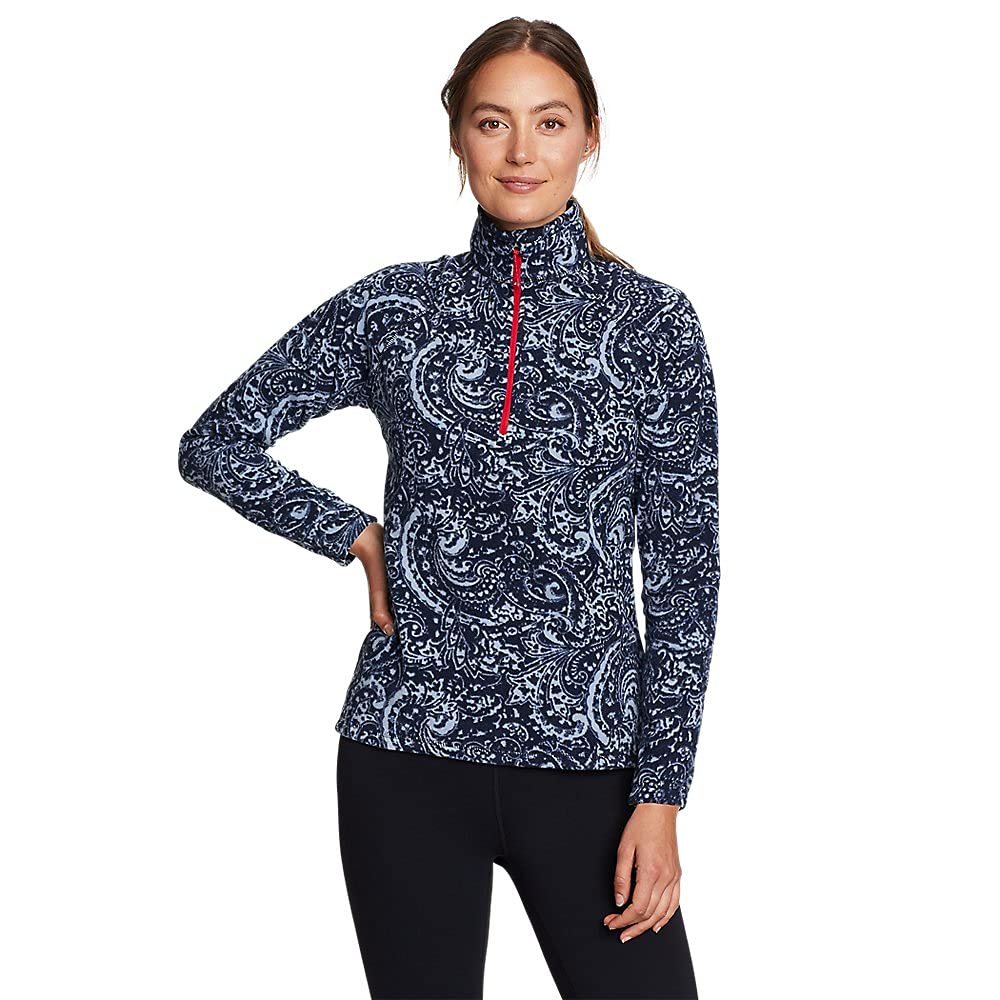  Quest３128GB Eddie Bauer Women's Quest Fleece 1/4-Zip - Printed, Dusk 3X Plus