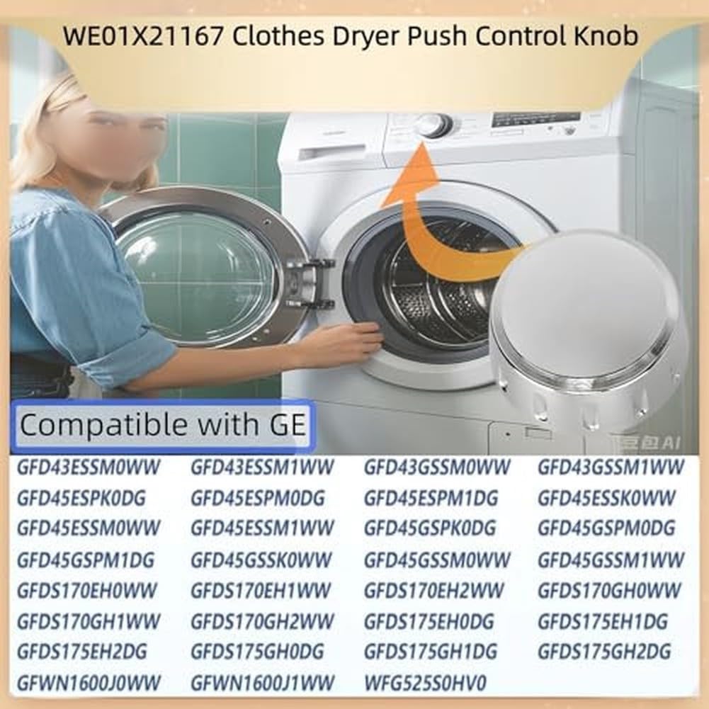 Mando Programador Lavadora Repuesto Metal 70x70x55mm Compatible Perillas Control Programas para fácil Instalación Plateado