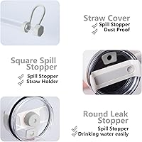 Vista 125 de Silicone Spill Stopper Set Compatible with Stanley Cup 2.0 30oz & 40oz with Straw Cover, Set of 4