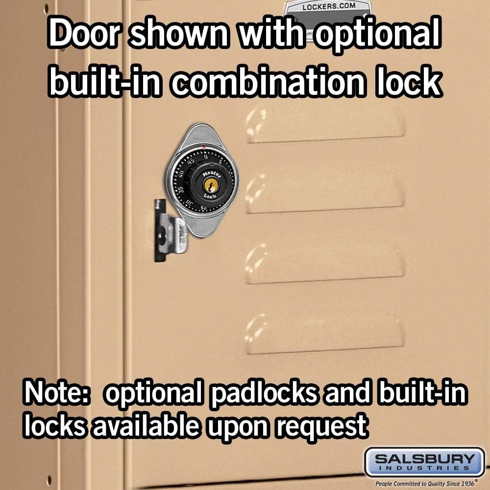 Salsbury Industries 65152TN-U Five Tier Box Style 12-Inch Wide 5-Feet High 12-Inch Deep Unassembled Standard Metal Locker, Tan Brown