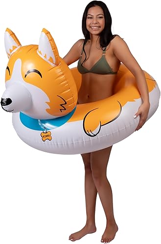 BigMouth - Flotador gigante de animales para piscina, tubo flotante inflable, anillo de natación, juguete acuático para fiesta de verano al aire