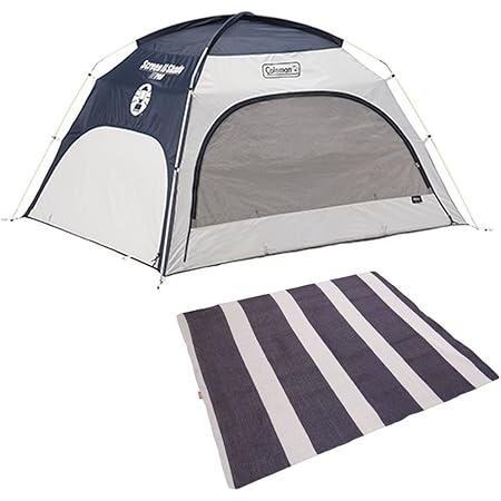 Amazon コールマン 2点セット スクリーンｉｇシェード ネイビー グレー レジャーシート ネイビー ホワイト Coleman シェード コールマン Coleman サンシェード シェルター