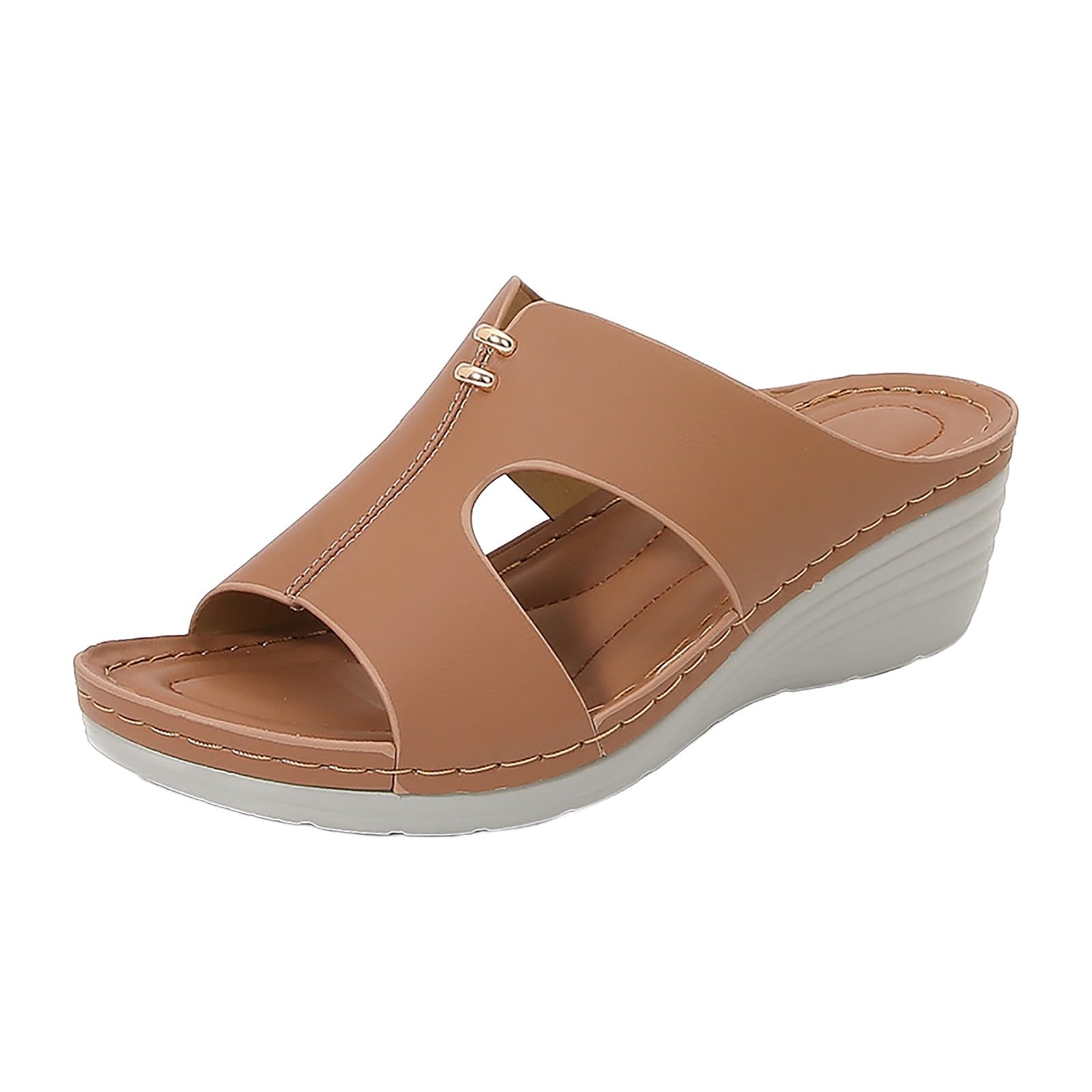 Generico Sandales De Marche Femme Confortables LéGèRes AntidéRapantes Semelle Souple Respirantes Chaussures Femme éTé éLéGantes Mules Support Pieds Larges Ville Vacances