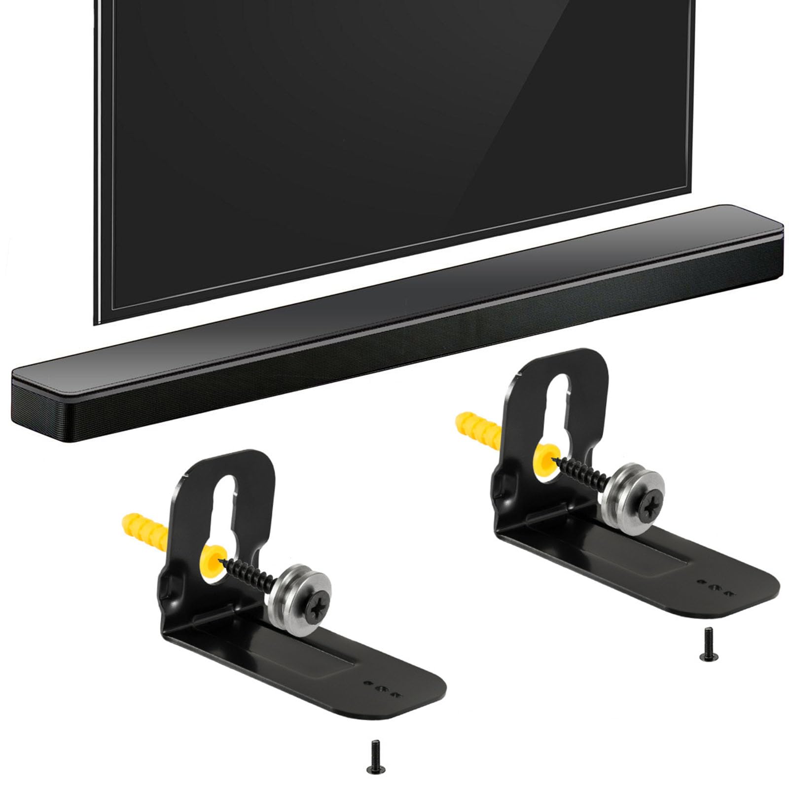 Soundbar Audio Wall Mount Bracket Compatible for Samsung HW-N950 HW-S40T HW-S41T HW-S60T HW-T400 Speaker Wall Bracket with Mounting Hardware Kit