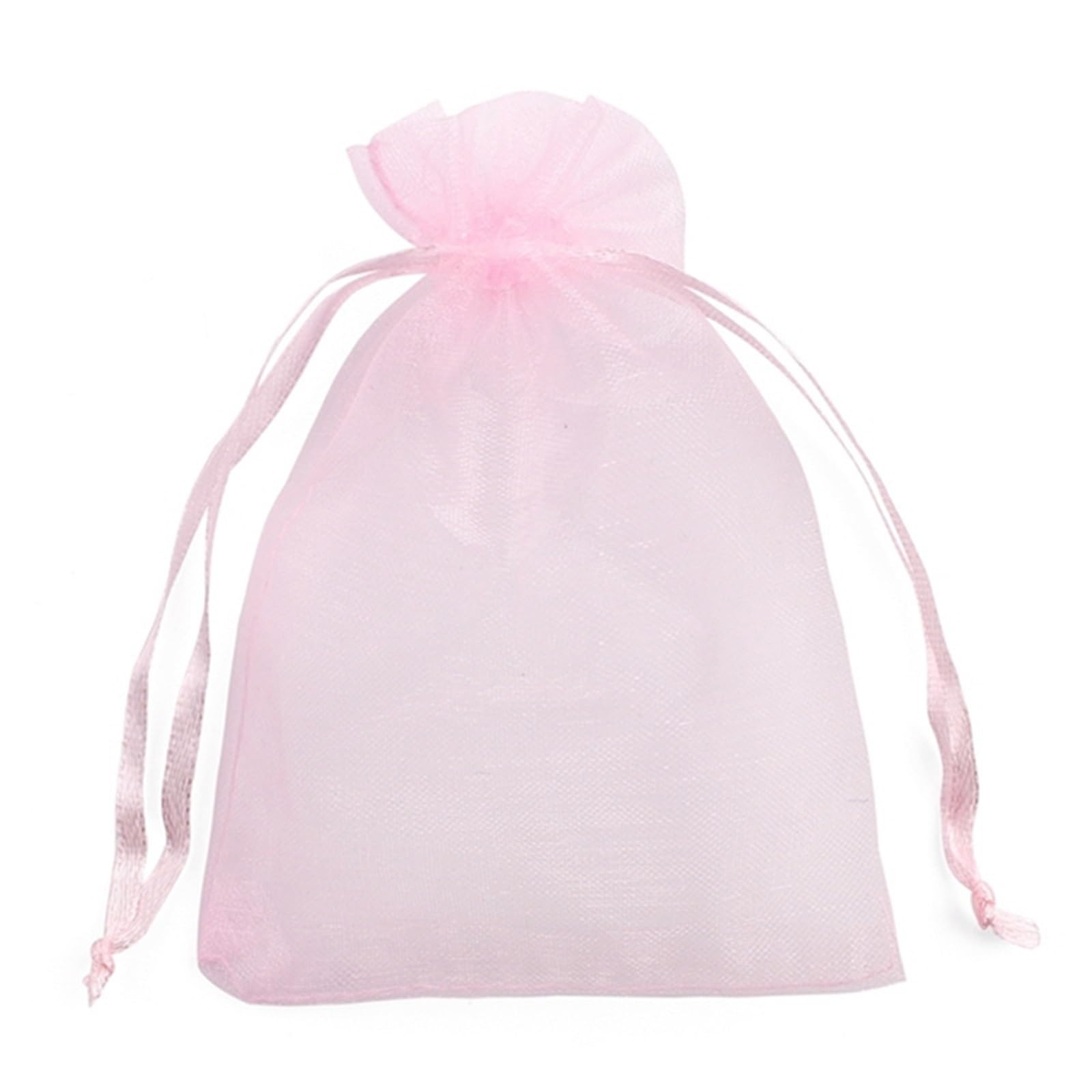 Doxicey Jewelry Package Bags 100pcs 5×7cm Drawstring Organza Bag small Pouches Jewelry Package Makeup Wedding Packaging Mesh Gift for Necklace Bracelet Earring Ring(Pink)