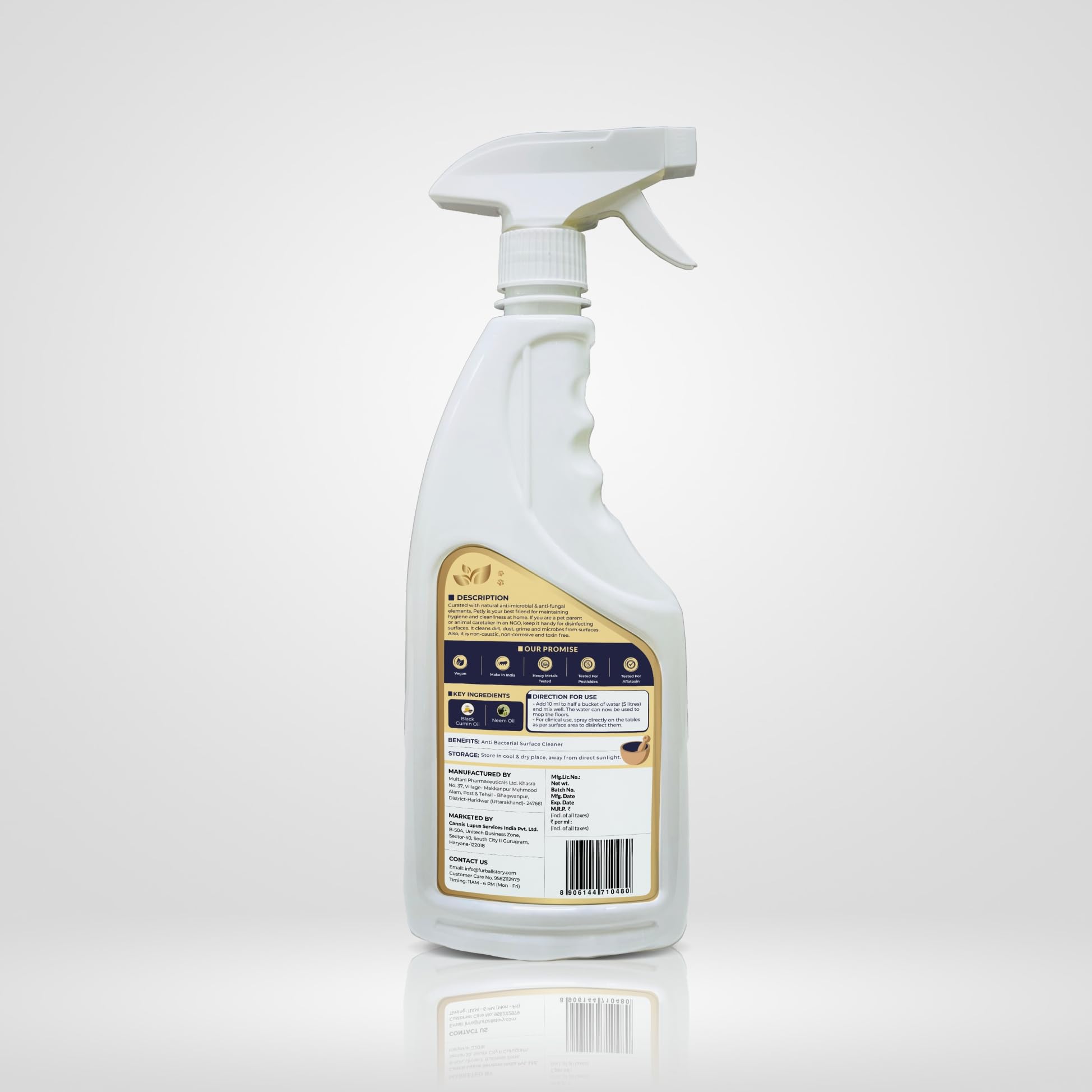 Fur Ball Story Petly Dog Stain Remover 500ml - Anti-Microbial & Anti-Bacterial Surface Cleaner, Non-Caustic, Non-Corrosive, Toxin-Free - Eliminates Dirt, Dust, Grime & Microbes 4