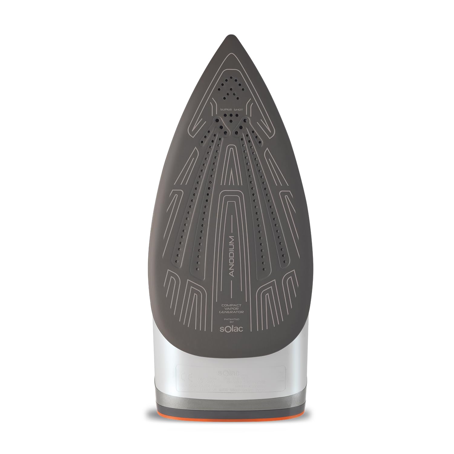 Solac CVG9511 - Plancha (Plancha vapor-seco, Non-stick soleplate, 190 g/min, Negro, Naranja, Blanco, 3 min, 2800 W)