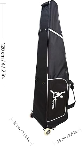 Vista 2 de LEONARK Bolsa de rueda de esgrima con barra de tracción para sable de espada y papel de aluminio - Hema Sword Bag Trolley Case para esgrima traje