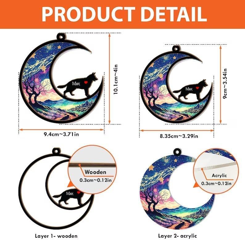 Miniatura 2 de AMAND Atrapasoles conmemorativo personalizado de Pitbull, te extrañaré por el resto de la paz, adornos de Navidad, regalos de Navidad conmemorativos