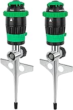 [2 Pack] RESTMO Gear Drive Sprinkler with Metal Spike Base, 5-Pattern Heavy Duty Gardening Watering System, Multi-Adjustable Lawn Sprinkle for Garden Plant, Flower Bed and Large Yard Area
