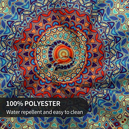 Round Waterproof Table Cloth Summer Washable Spill Proof Polyester Tablecloth,Decorative Fabric Table Cover For Party,Picnic,Outdoor,Camping,Wedding(60Inch) #TOP7