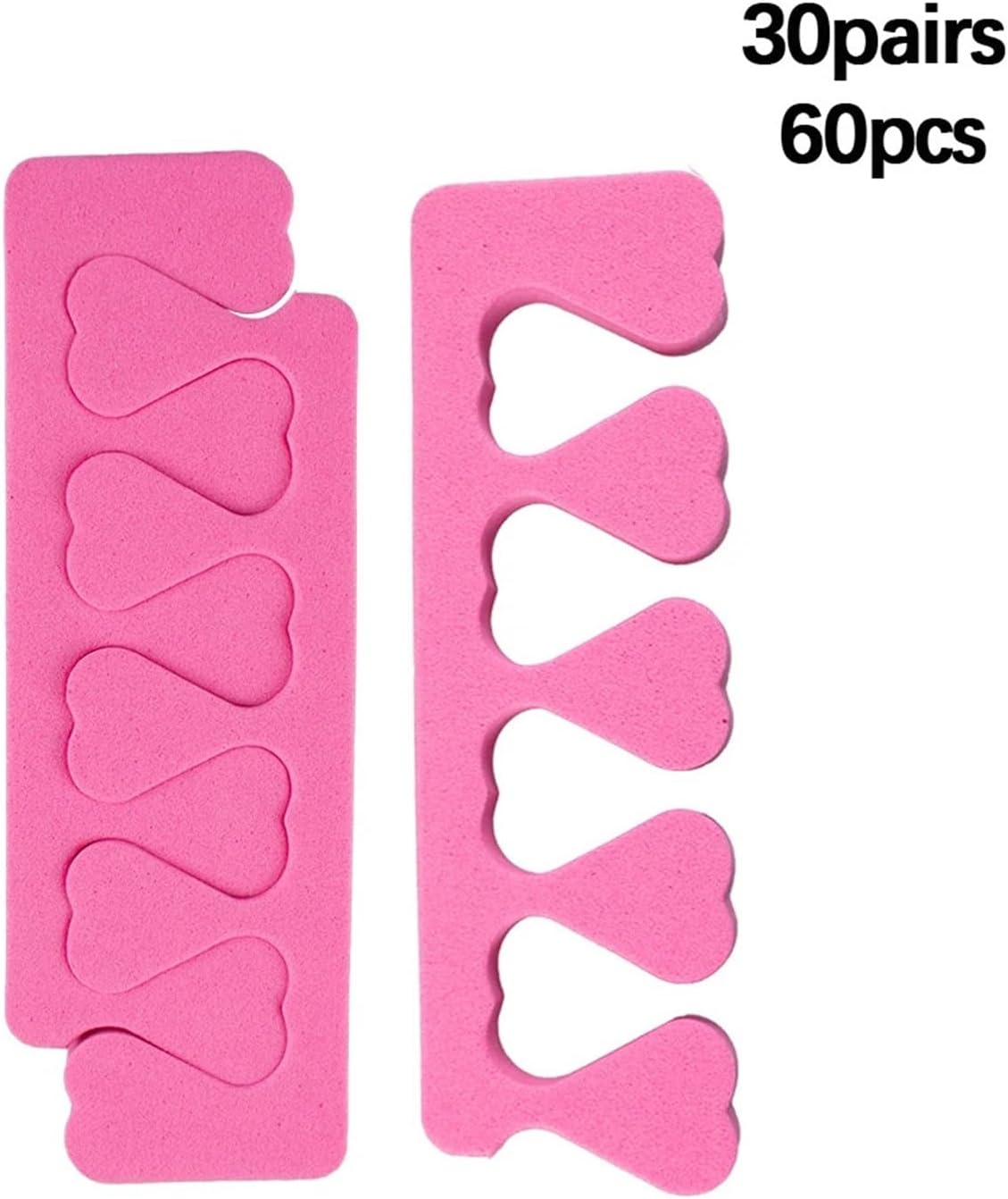 60pcs Nail Art Fingers Toes Separators Soft Foam Sponge UV Gel Polish Beauty Manicure Pedicure Tools Toe Stretcher(Light Grey)
