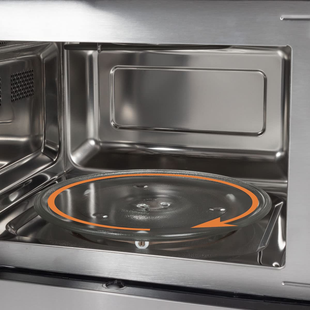 Bomann MWG3001HEB Micro-ondes encastrable 3 en 1 avec grill et air chaud, écran LCD, 8 programmes automatiques, fonction minuterie, espace de cuisson 25 l, intérieur en acier inoxydable, argenté