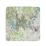 Betsy Drake Tims Ford Lake, TN Nautical Map Coaster Set of 4