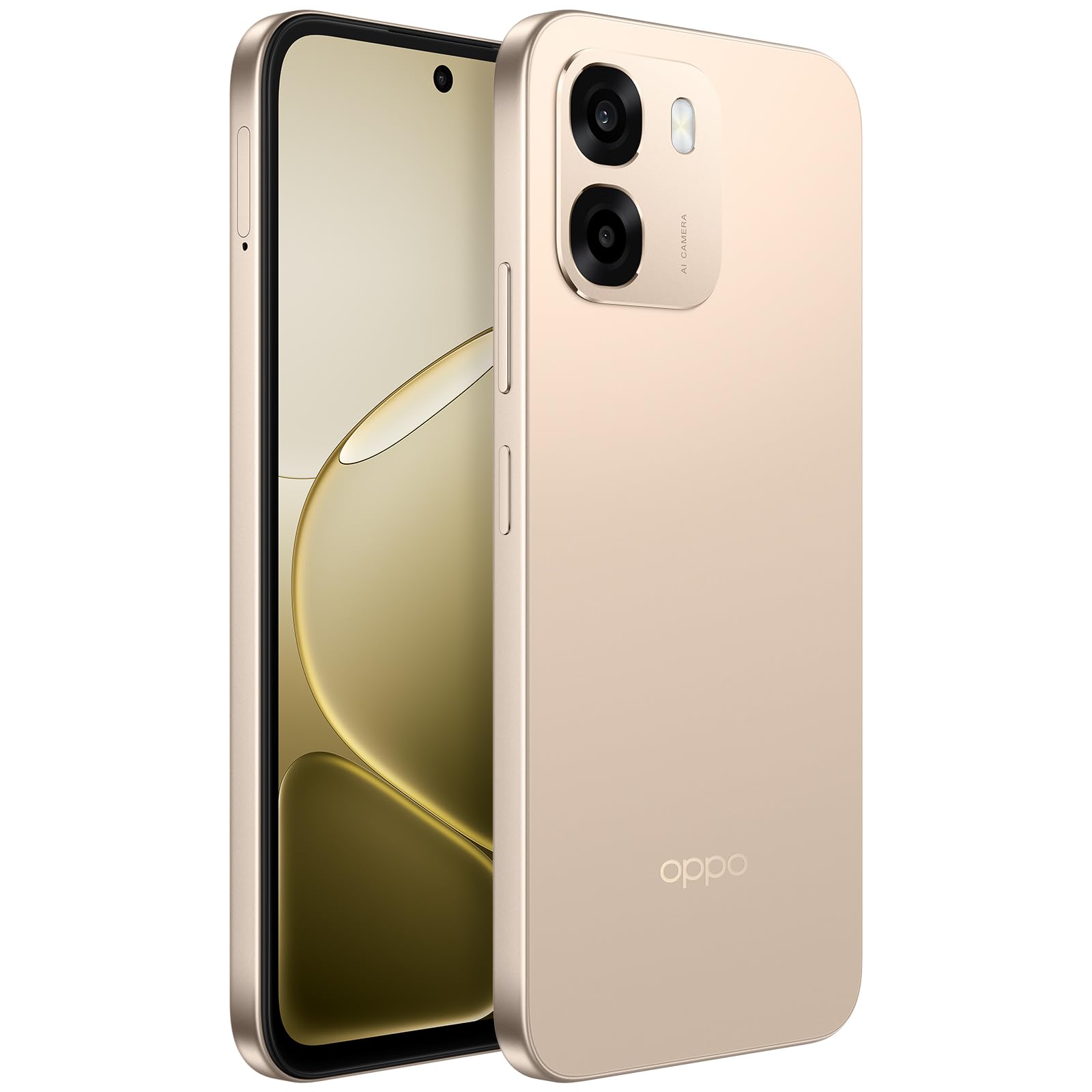 OPPO A6 Android Smartphone Sbloccato, 256 GB Memoria, 6 GB RAM, Oro | 6.57 Pollici AMOLED 120Hz, 6500 mAh Batteria, 50MP Fotocamera, IP64 Impermeabile, AMOLED 120Hz Display