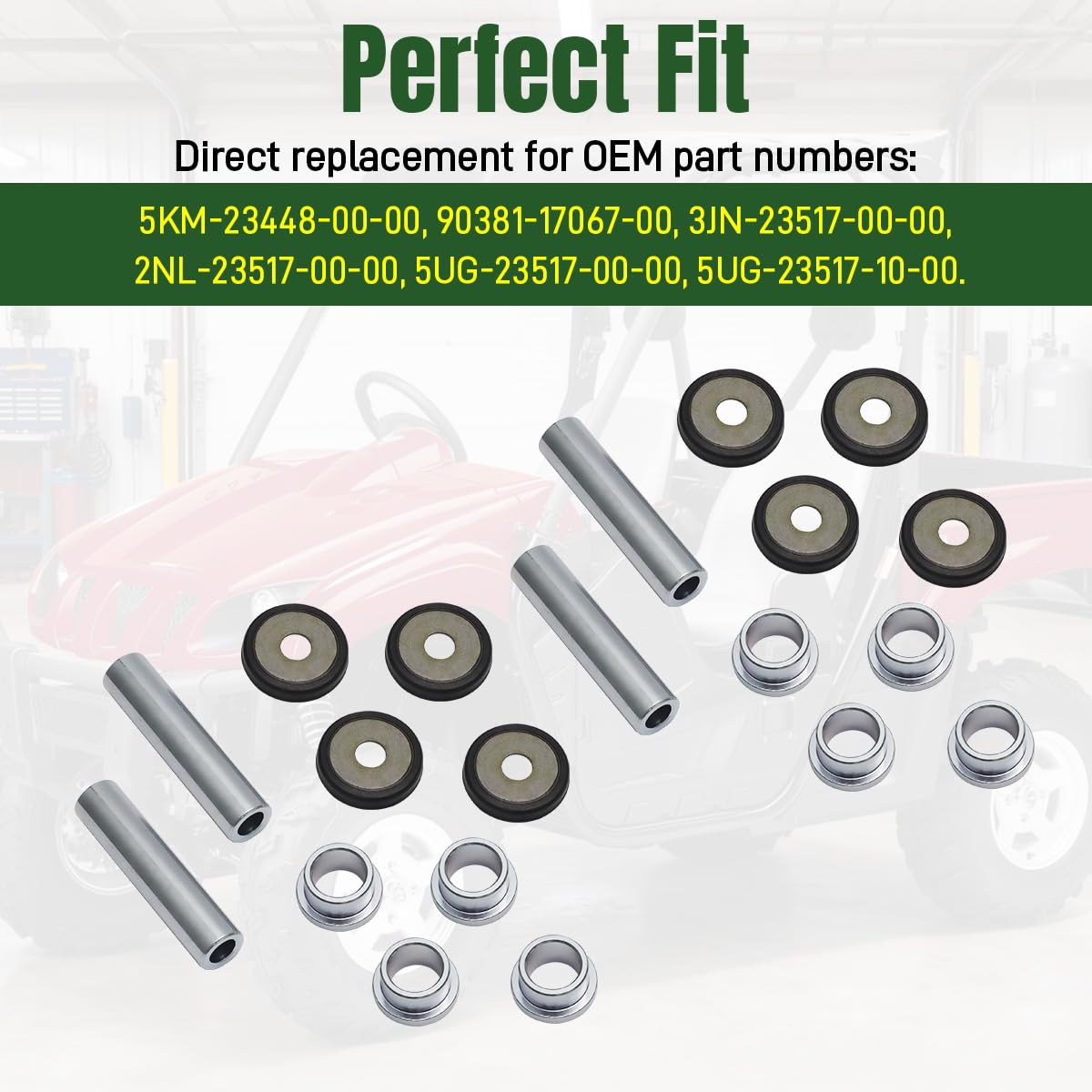 2 PCS Rear Knuckle Bushing Kit for Yamaha Rhino 450 660 700 |for