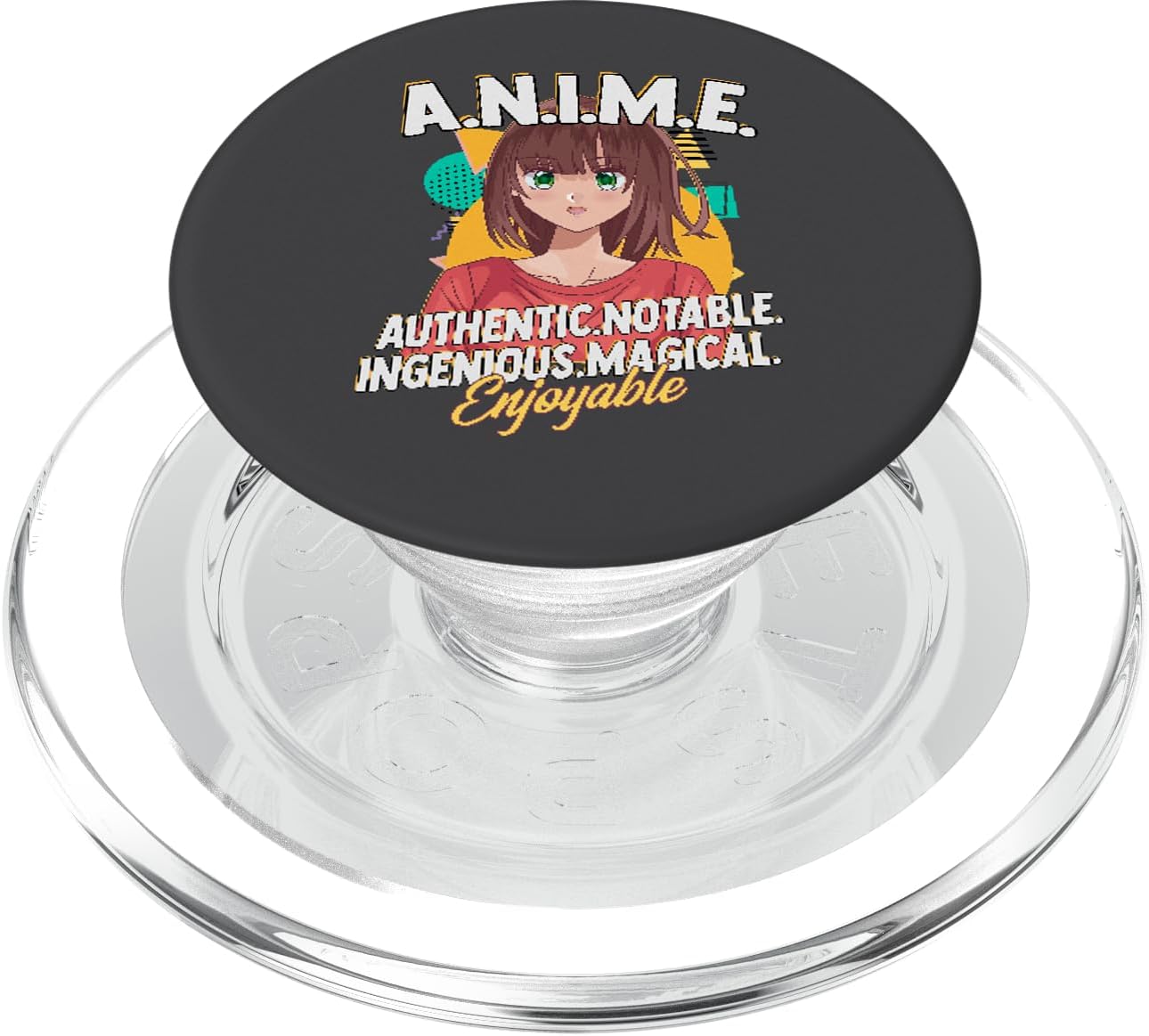 Anime Meaning Authenthic Notable Ingenious Magical Enjoyable PopSockets PopGrip for MagSafe