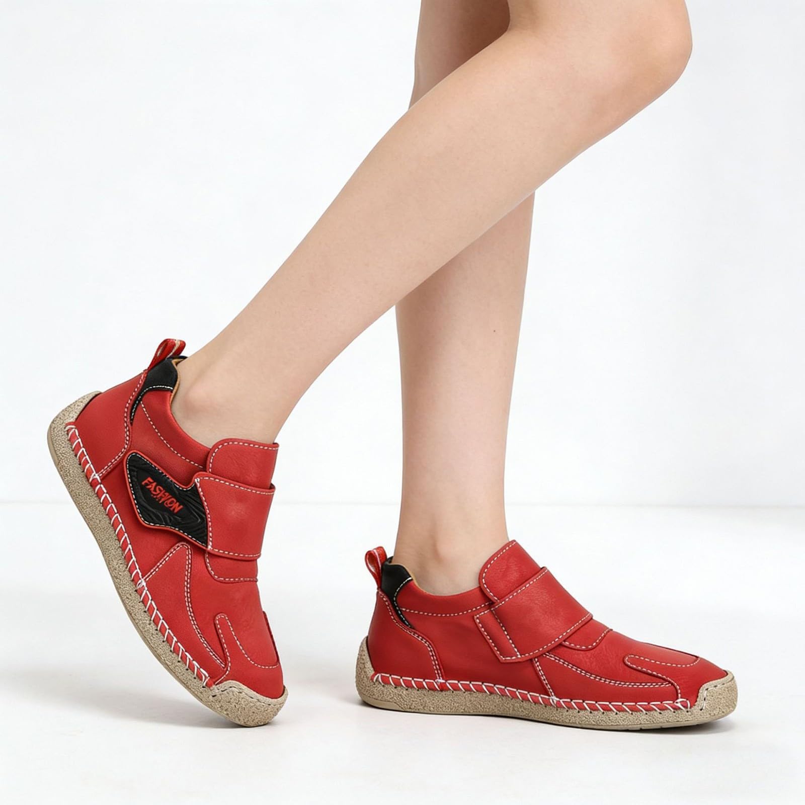 Zapatillas de caña media para hombre y mujer, con plano, Red, 39.5 EU