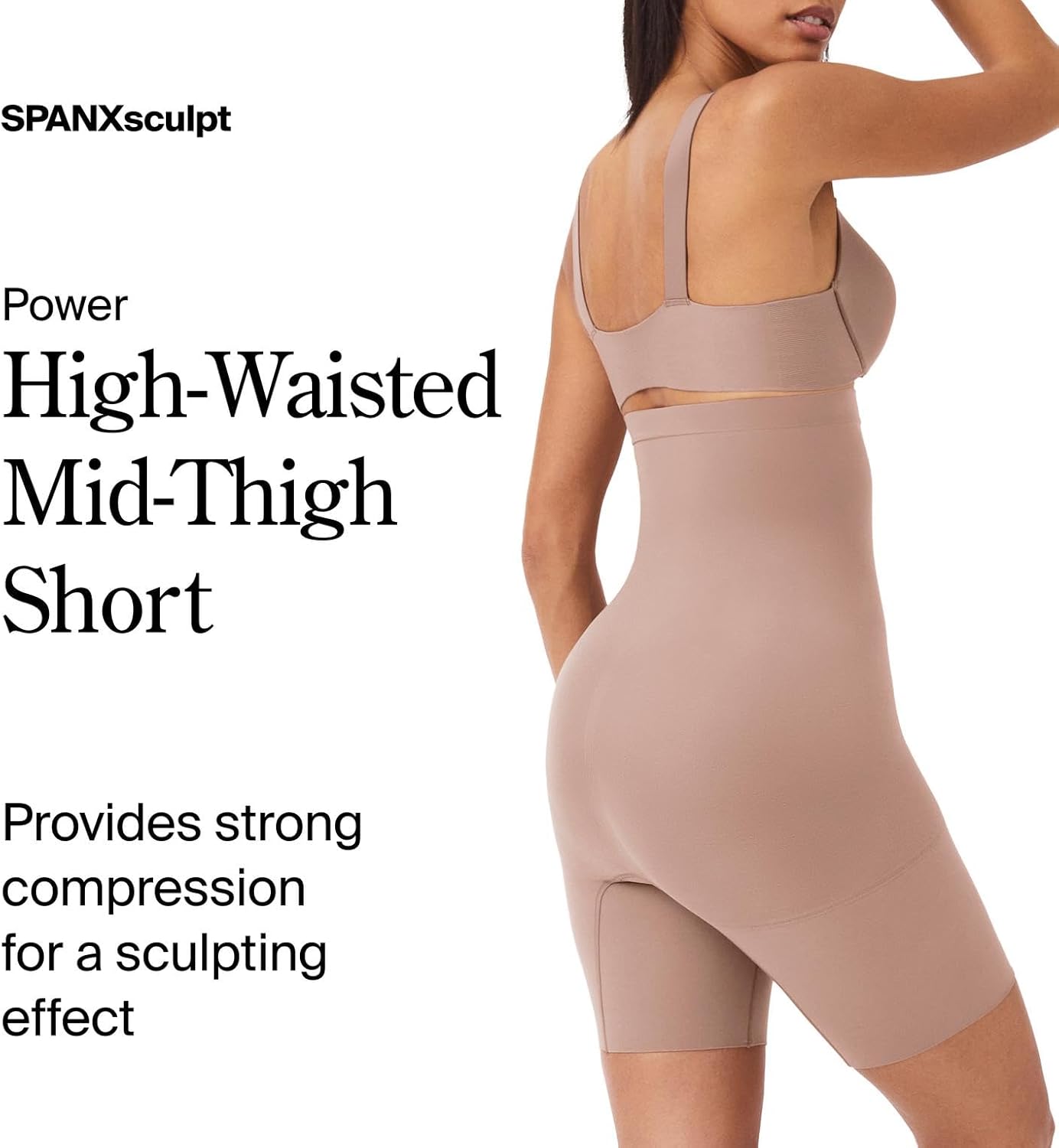 Tummy Control Shapewear SPANX Higher Power Seamless Size 2X Black