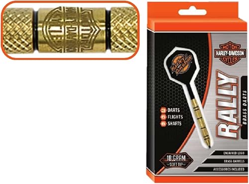 Miniatura 2 de Harley-Davidson Rally Grabado Bar & Shield 0.78 oz. Punta de Acero Dardos Barriles Latón