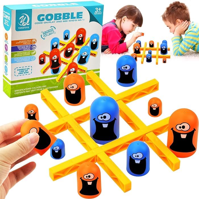Plenteous Big Eat Small Tic Tac Toe Game, Stacking Cup Board Game Toy, Funny Noughts and Crosses Game, Parent-Child Interactive Play Toys Board Game Education Toys for Kids Family - Pack of 1, Multi.