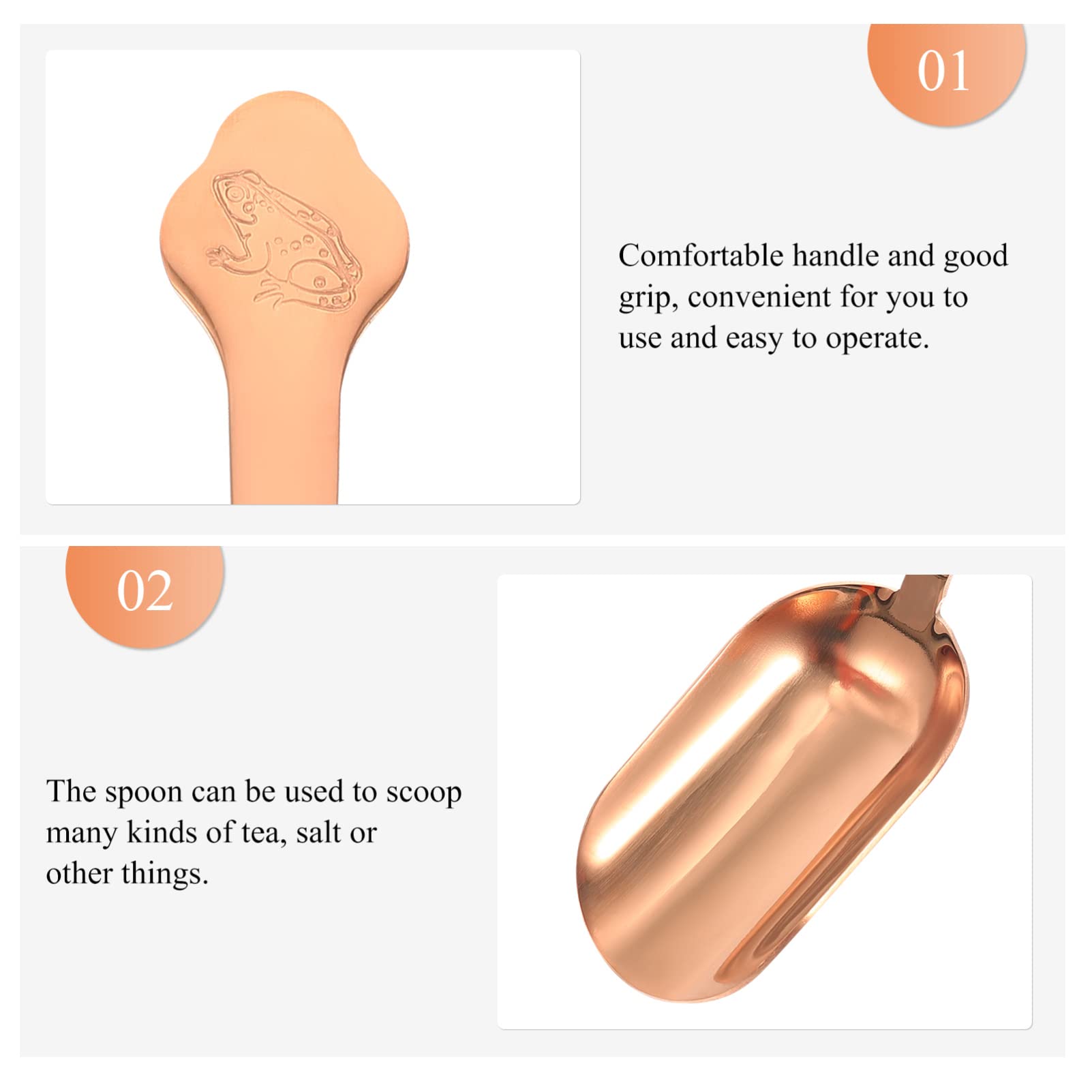 Cabilock Stainless Steel Tea Spoon Tea Scoop for Measuring and Serving