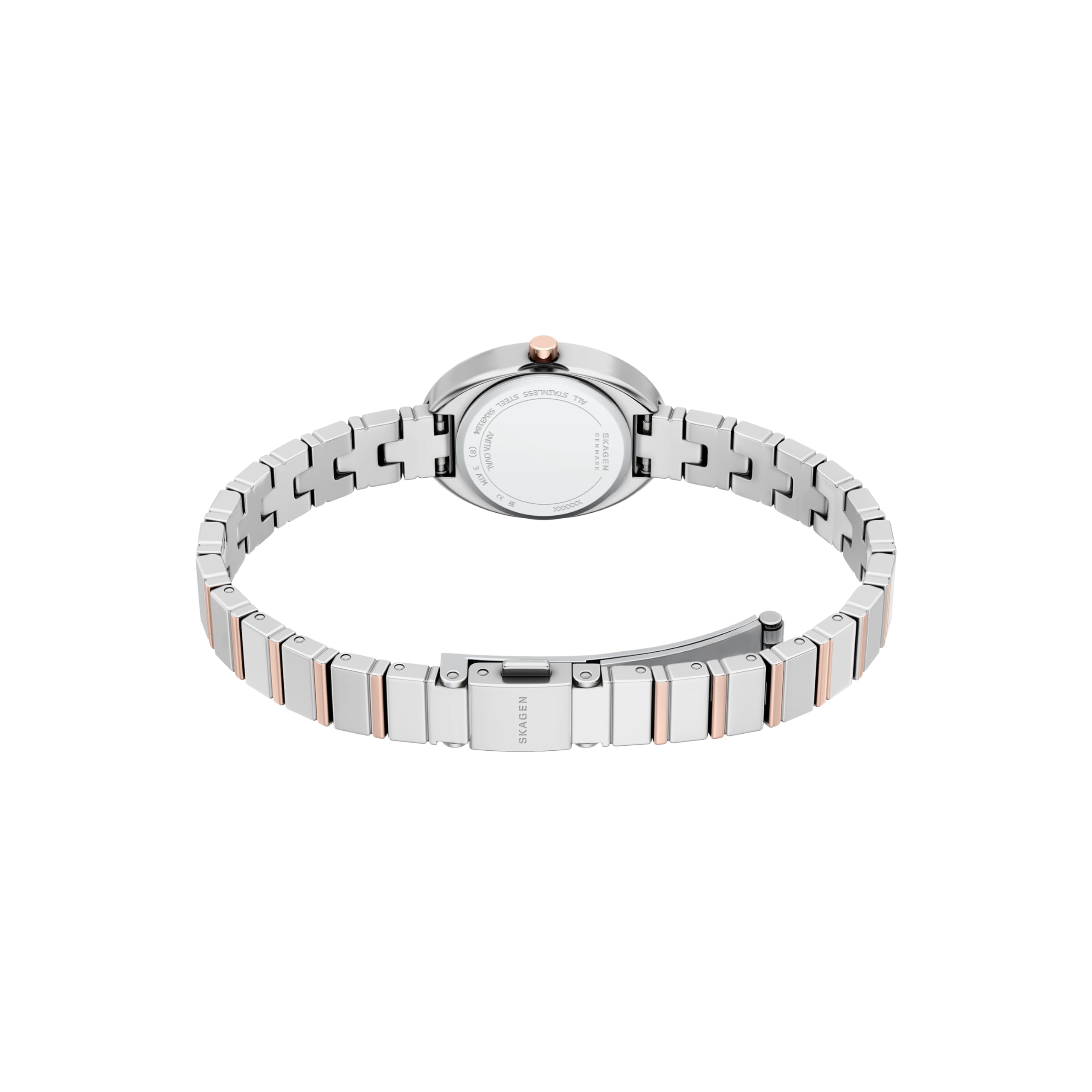 Skagen Anita Oval Reloj para Mujer de Acero Inoxidable Color Plateado de 20MM, SKW3184