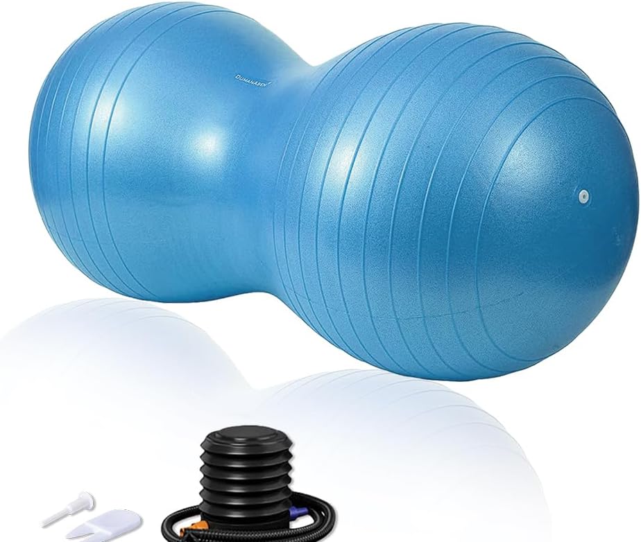 DumanAsen Exercise Ball with Pump, Peanut ball, fitness ball, Ball for Yoga, Pilates, Core Training and Physical Therapy