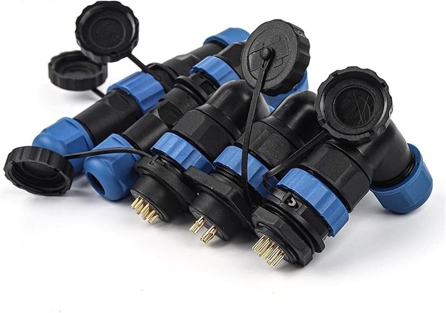 SP20 IP68 Connector Cable Connector Straight/Elbow Back Nut/Square/Docking/Flange 1 2 3 4 5 6 7 9 10 12 14 Pin 1Pcs(SP20 Flange,1PCS_3PIN)