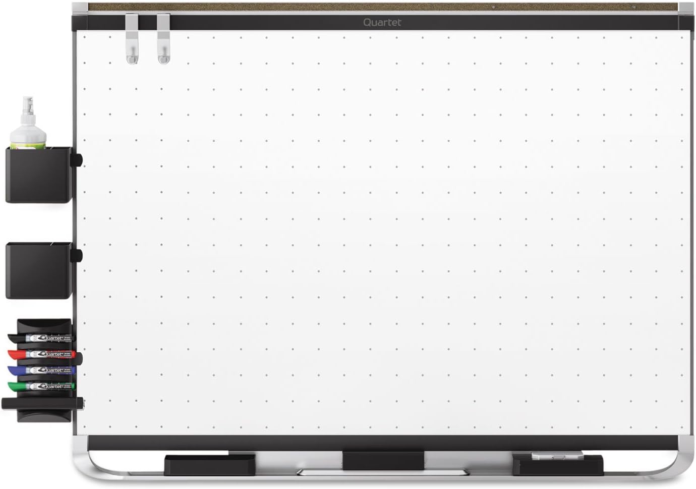 Quartet Magnetic Whiteboard, White Board, Dry Erase Board, 6' x 4', Black Aluminum Frame, Prestige 2 Total Erase (TEM547B)