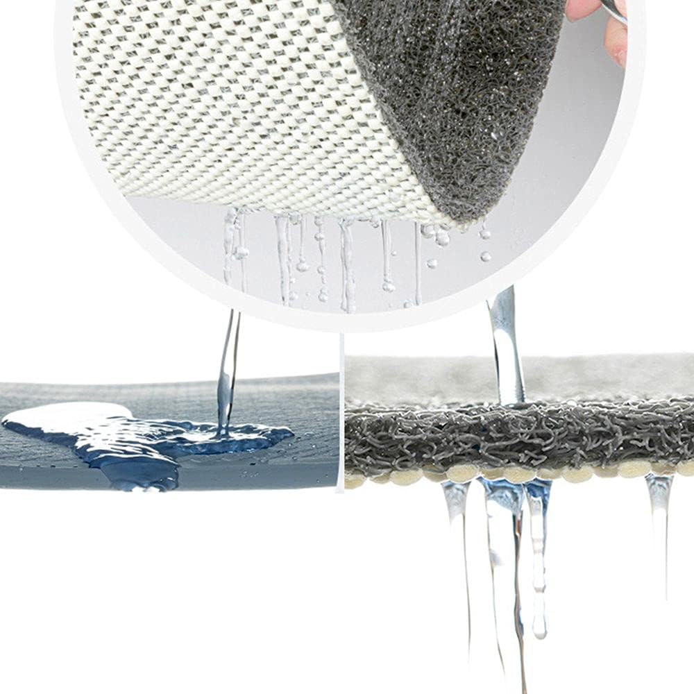 szthestore Bath Tub Shower Mat, Soft PVC Bathroom Mats for Bathtub Shower Stall, No Suction Cups, Aniti-Slip Comfort and Quick Drying (24x16 inch, Grey) (THEEB01)