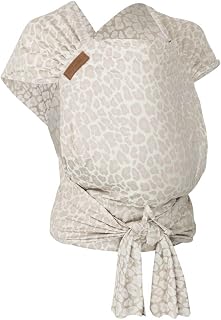 Hoppediz Hop-Tye Advanced Babytrage ab Geburt für Neugeborene, Kigali | Ergonomische Halbschnallentrage mit Tuchträgern - mitwachsend von 2,5 bis 20 kg