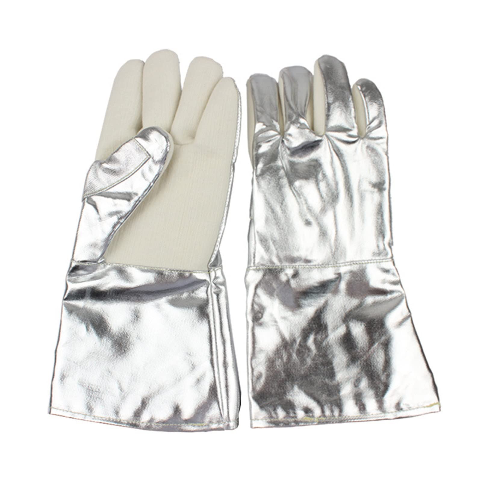 PIWINE Gartenhandschuhe, schnittfeste Handschuhe, feuerfeste Handschuhe, 350 ℃ Schweißhandschuhe aus Aluminiumfolie for Metallurgie, Herd, Grill und andere Zwecke