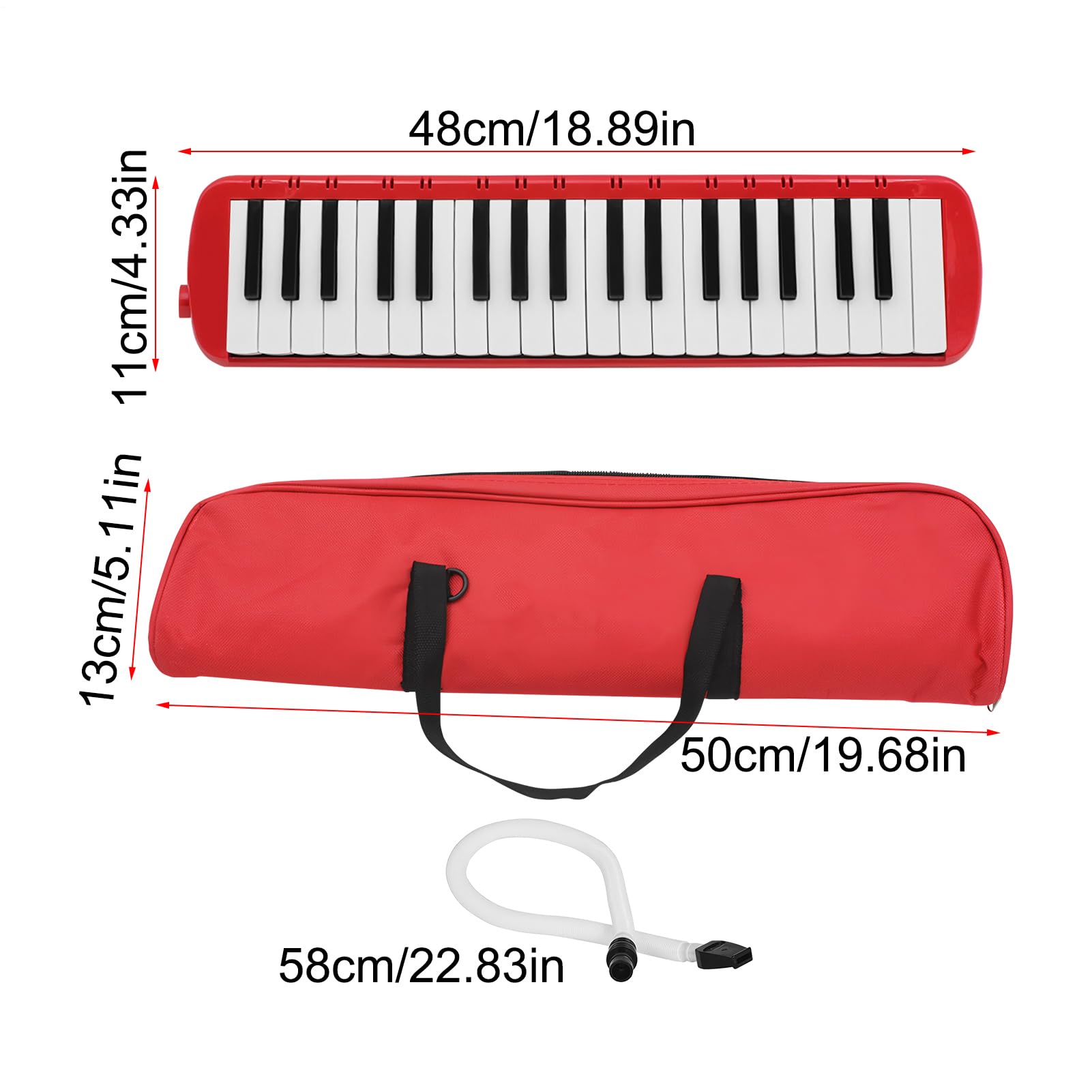 Melódica de 37 teclas - Piano de aire portátil para niños y principiantes | Piano armónica de aire comprimido con estuche | musical ideal para el aprendizaje temprano y la educación musical