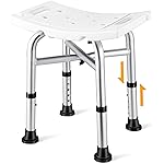 Hiqufet Shower Chair for Inside Shower(500lb), 5 Height Adjustable Shower Stool, Shower Seats for Adults, 3-Minute Quick Assembly, Heavy Duty Shower Bench for Inside Shower to Sit on
