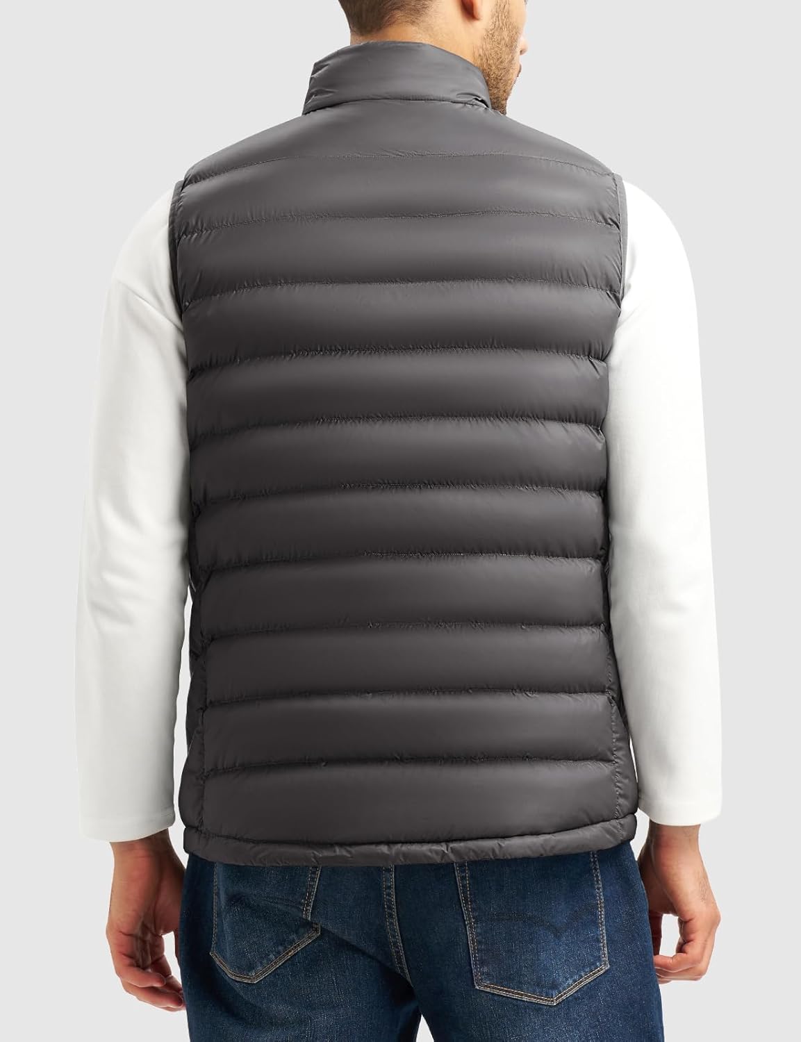 Rdruko Men's Puffer Vest Lightweight Outerwear Winter Warm Outdoor Hiking Casual Vest with 5 Pockets - Image 3