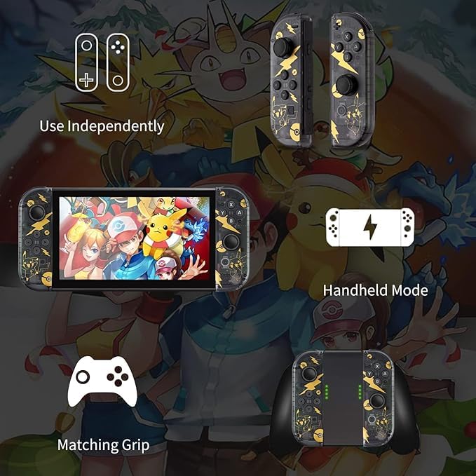 Image of Controller Compatible with Nintendo Switch /Lite /OLED,Replacement for Switch Joy Pad,Wireless Controllers Support Dual Vibration /Wake-up /Motion Control