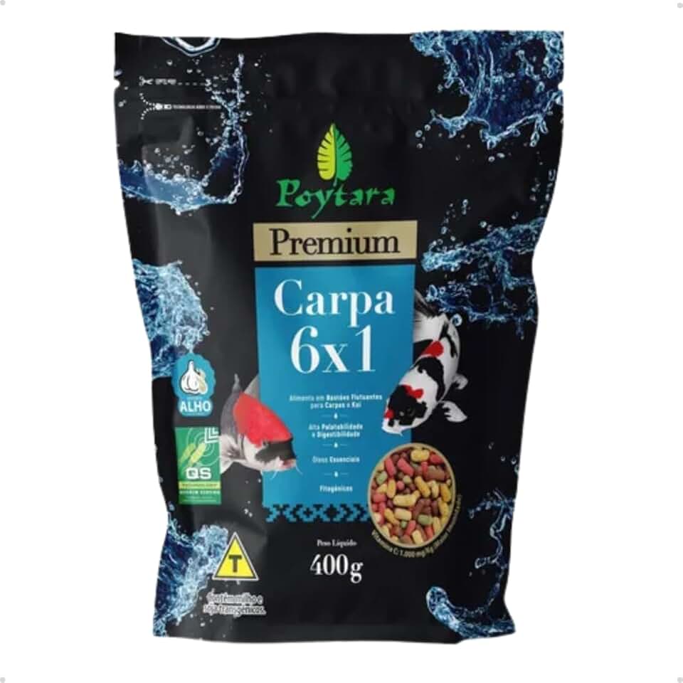 Carpa Poytara Premium 6x1 Ração para Peixes 400g
