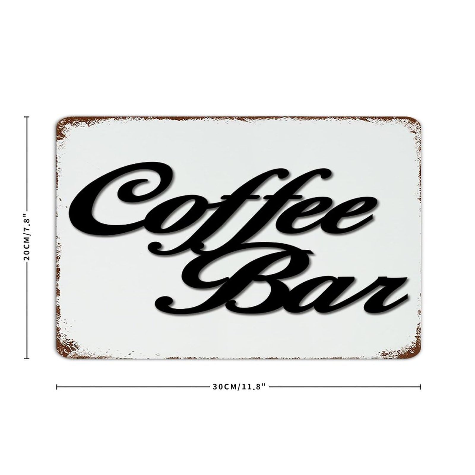Targa rustica in metallo per bar caffetteria da bar cartelli per ristoranti personalizzati per bar a tema caffetteria decorazioni da parete cartello in metallo in alluminio per bagno uomo giardino 20