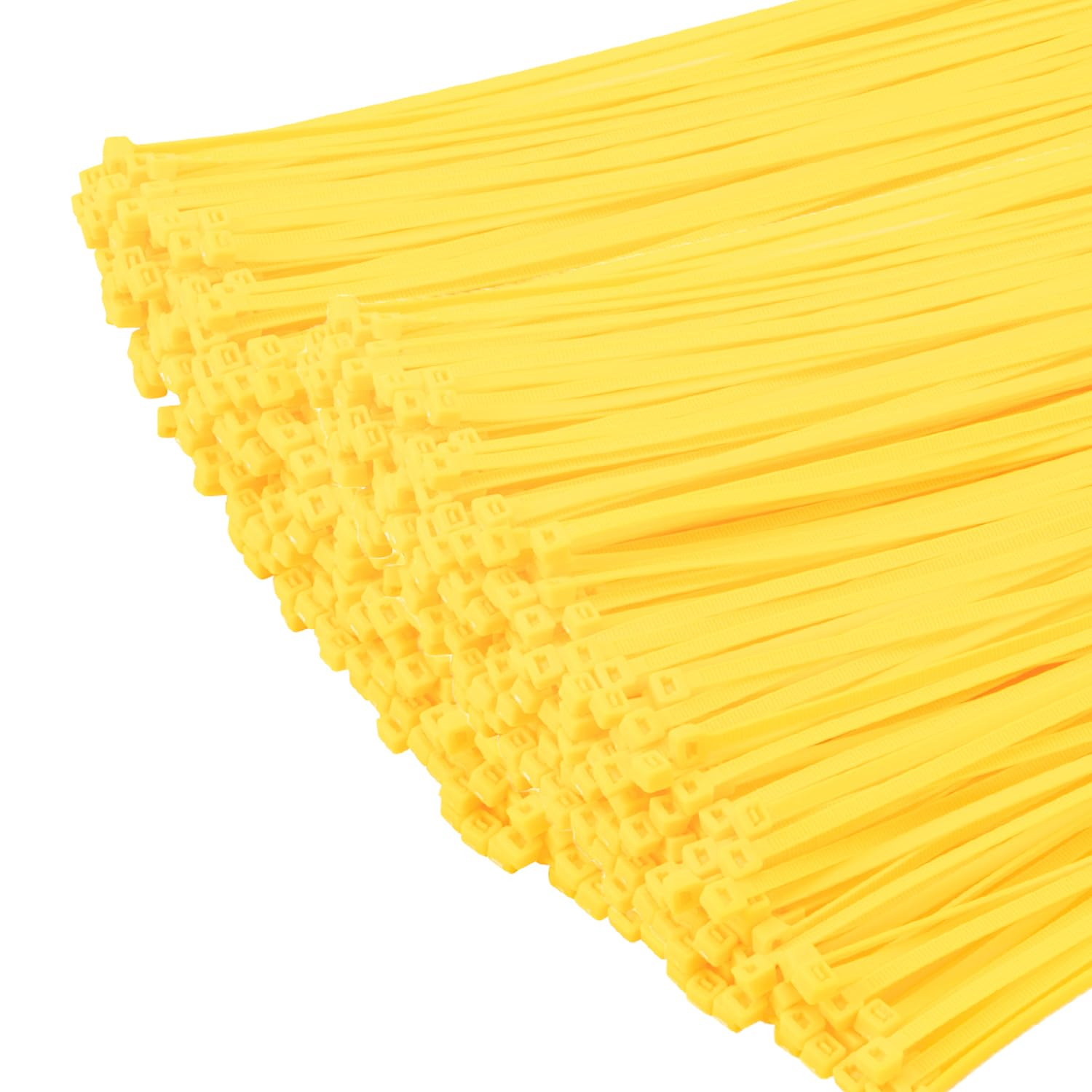 XINGO Yellow Cable Ties Pack of 1000, 200mm x 4.8mm, Premium Nylon Durable Zip Ties