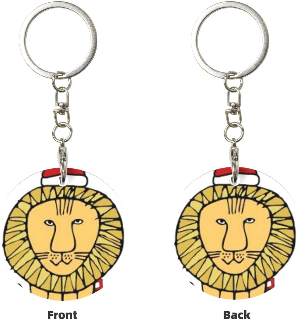 BAIYUAN 귀여운 애니메이션 리사 라슨 금속 키 체인 라운드 숫자 키 지갑 가방 버클 자동차 키 링 키 링 키 홀더 선물 휴대용  유니 화이트-Freehip.co.kr