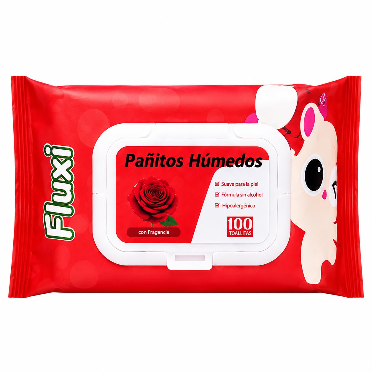Fluxi Rose Baby Wet Wipes | 100 Pulls | Alcohol Free | Hypoallergenic | Soft & Gentle Moisturizing Wet Wipes | Refreshing Lychee Fragrance | Flip Top Lid | Suitable for Babies, Kids & Adults-image-38